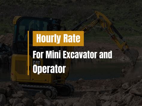 hourly rate for mini excavator with operator|skid steer work per hour.